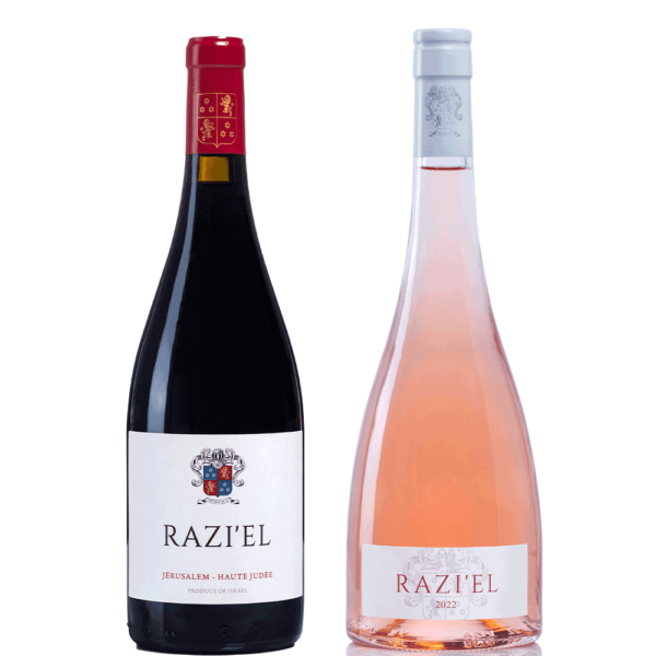 זוג יינות יקב רזיאל רזיאל אדום רזיאל רוזה