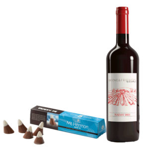 מארז סוף החורף, משלוח מנות לפורים יין אדום ושוקולד הר חרמון
