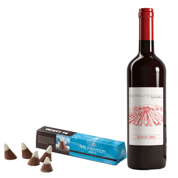 מארז סוף החורף, משלוח מנות לפורים יין אדום ושוקולד הר חרמון