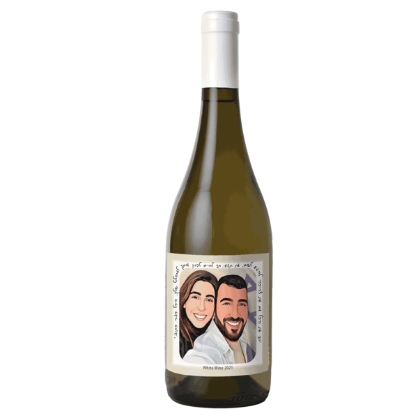 יין לבן לזכרם של ניראל וניב תווית אחורית